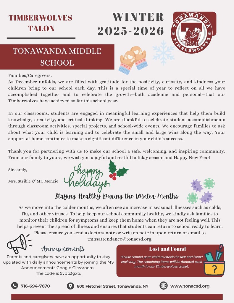 TMS Winter Newsletter 2025 header