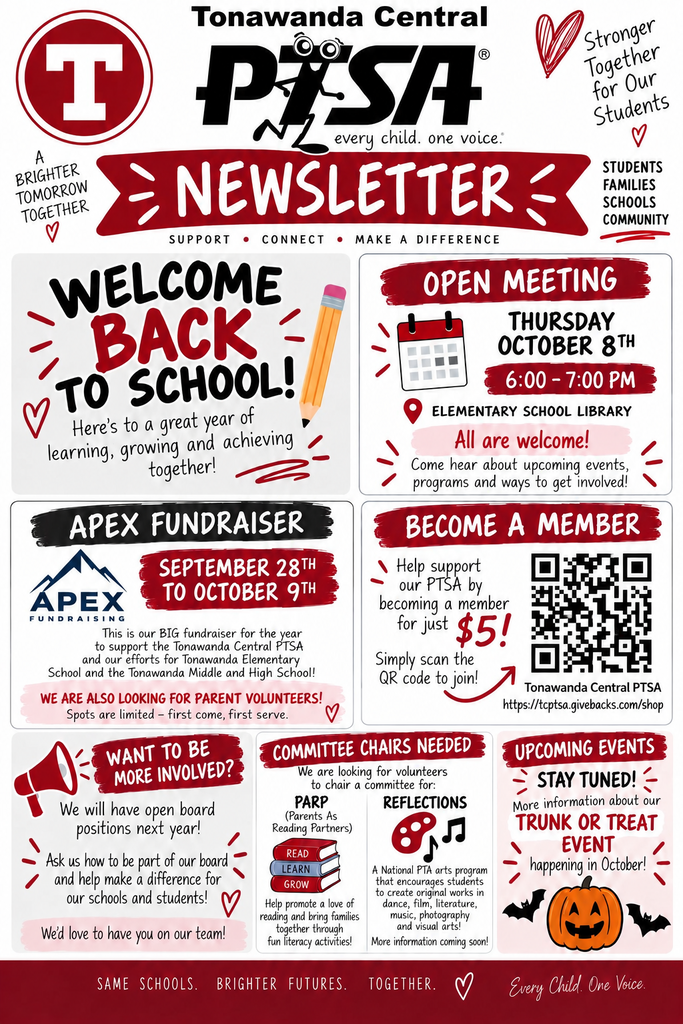 newsletter for ptsa, all info is in email body