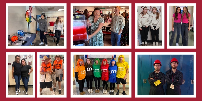 collage of twin day photos