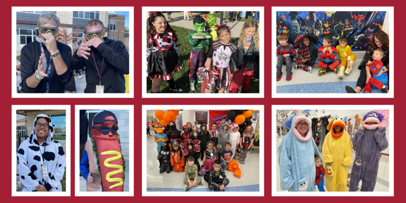 collage of halloween costumes