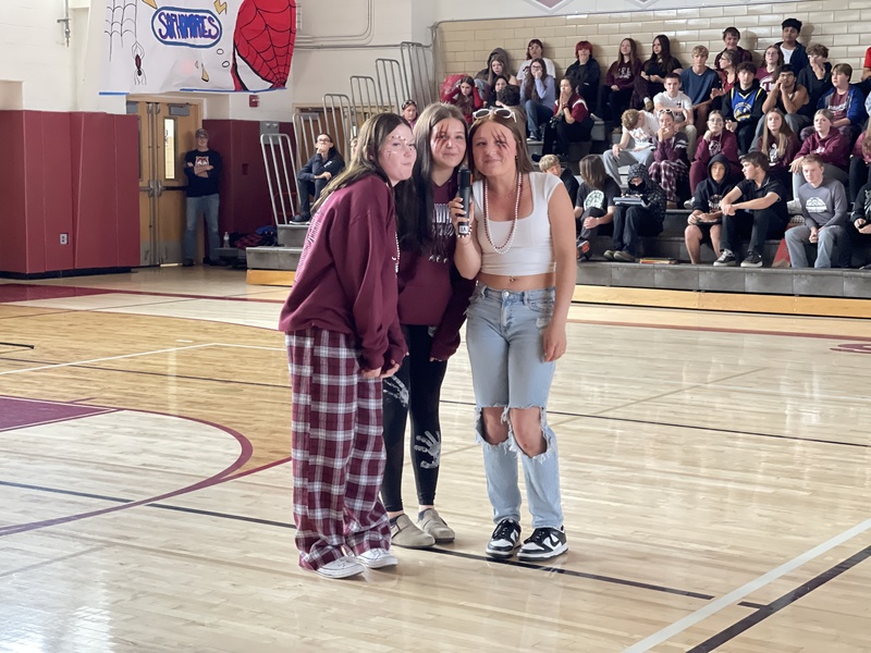 Students celebrate at THS Pep Rally.