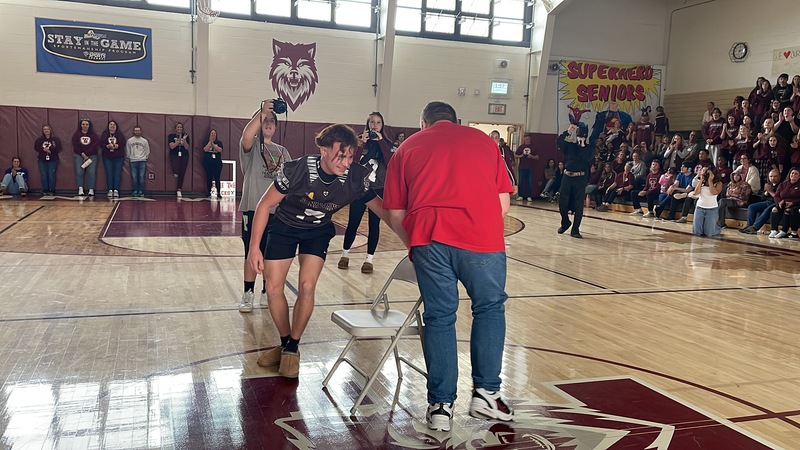 Students celebrate at THS Pep Rally.