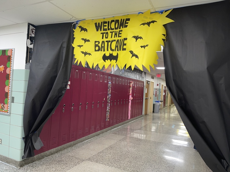 Senior decorated hallway