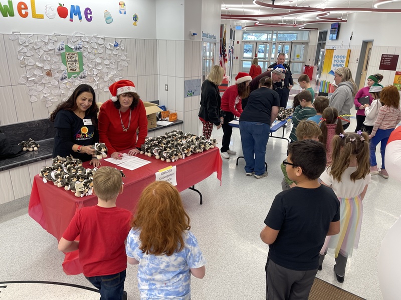 Student receive birthday gifts at TES.