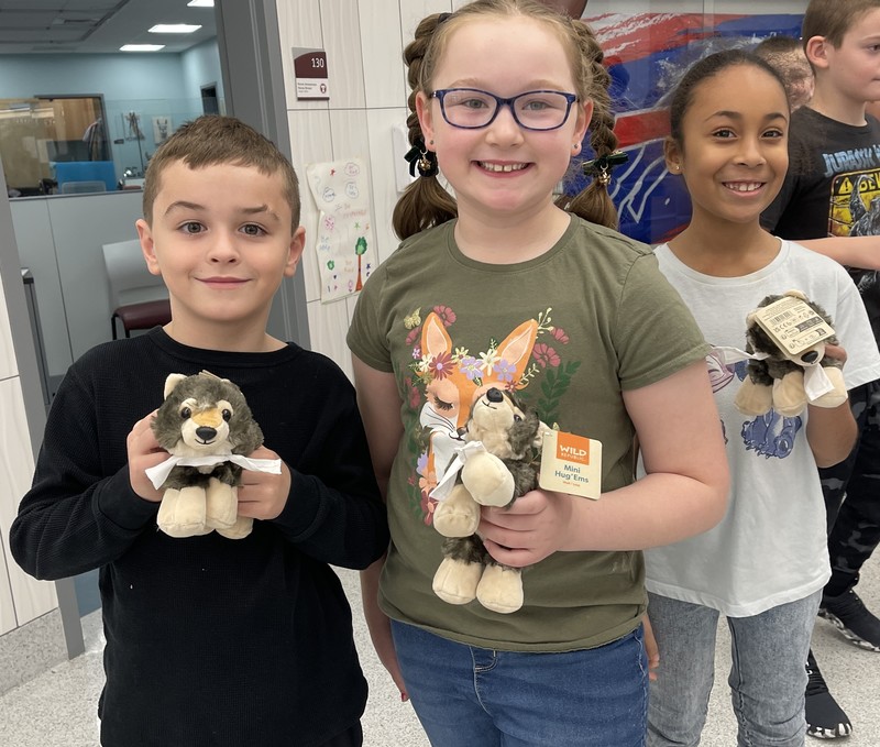 Student receive birthday gifts at TES.