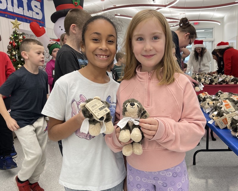 Student receive birthday gifts at TES.