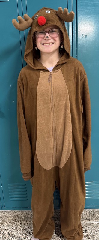 student dressed as reinder