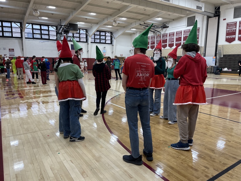 students dance in square dance competition
