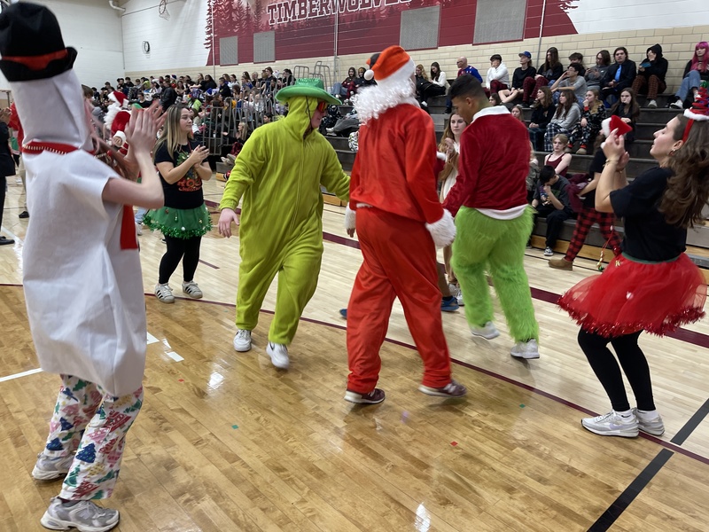students dance in square dance competition