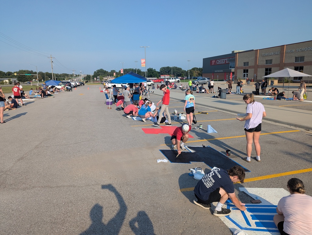Students painting