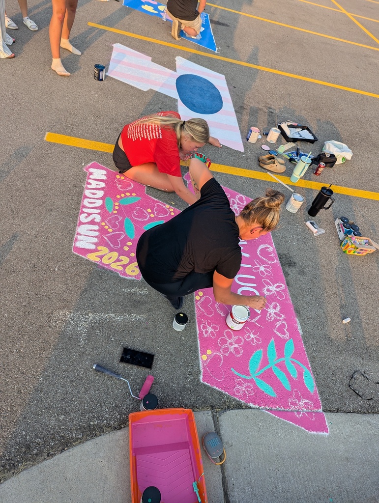 Students painting