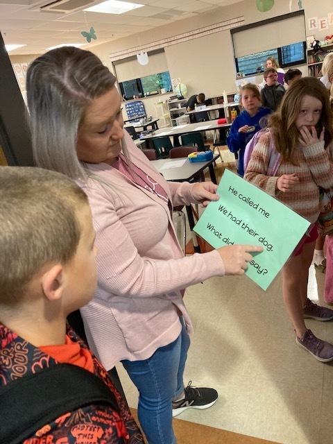 3rd grade TES teacher, Toni Kruger, implemented a new daily routine as students enter the classroom. Kruger's goal is to increase each student's oral reading fluency rate.