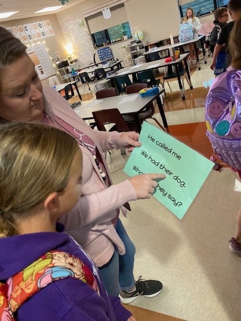 3rd grade TES teacher, Toni Kruger, implemented a new daily routine as students enter the classroom. Kruger's goal is to increase each student's oral reading fluency rate.