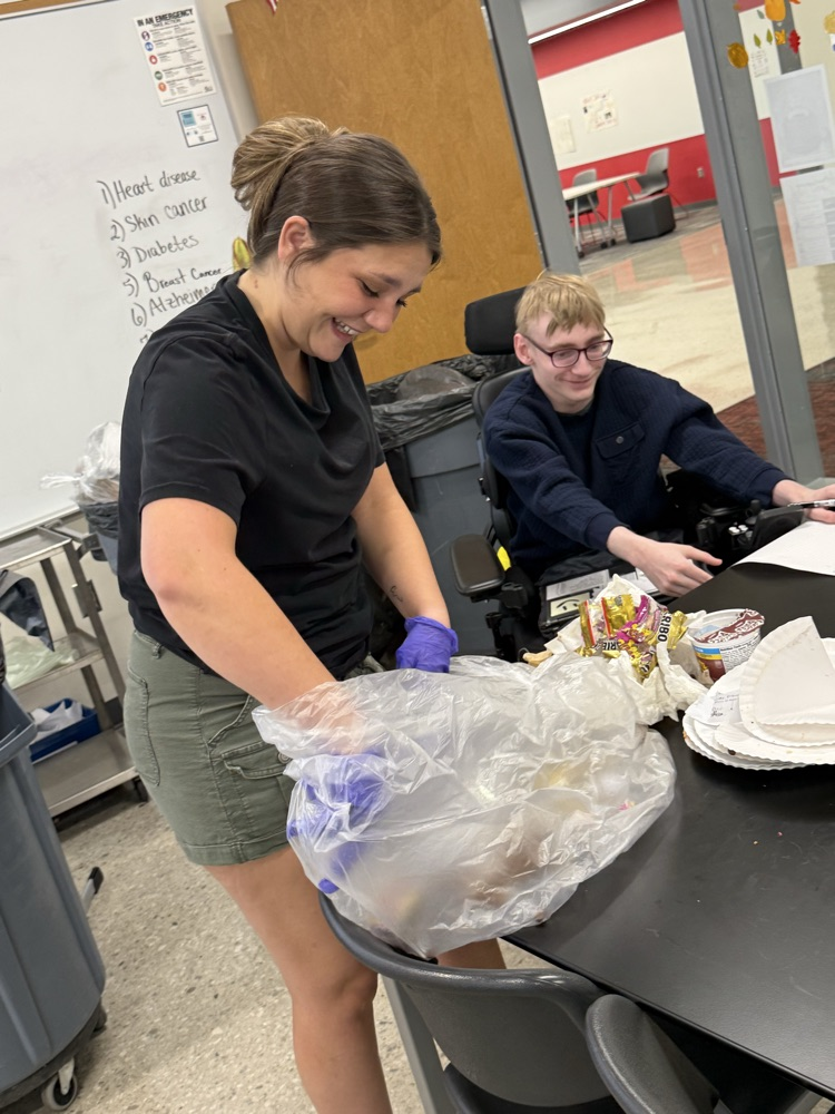 1st Hour Sorting Trash