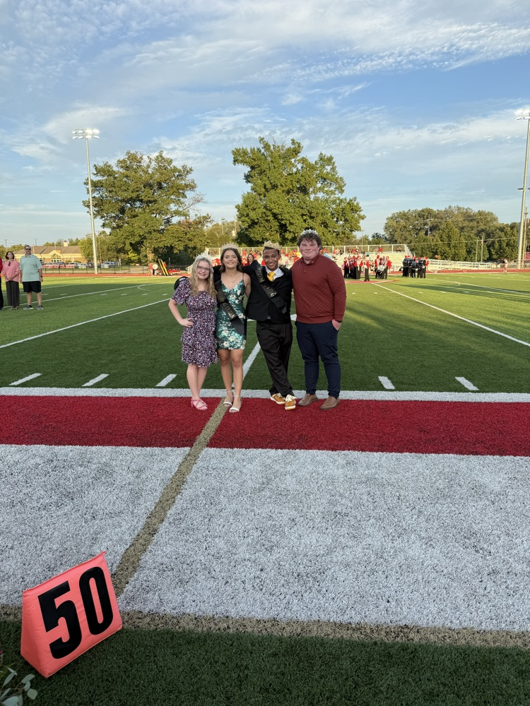 2024 and 2025 Homecoming Kings and Queens at the Hoco game.