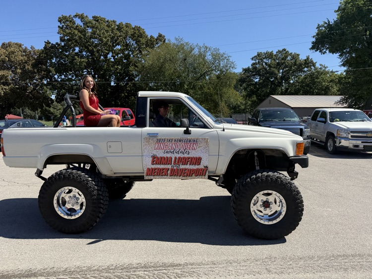 Homecoming Candidate at the Parade!! 