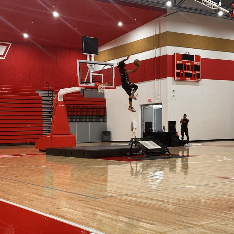 dunking a basketball 