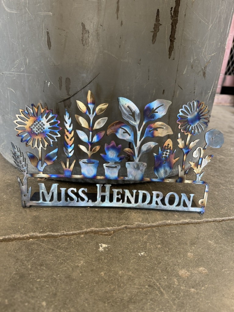 metal welded flowers