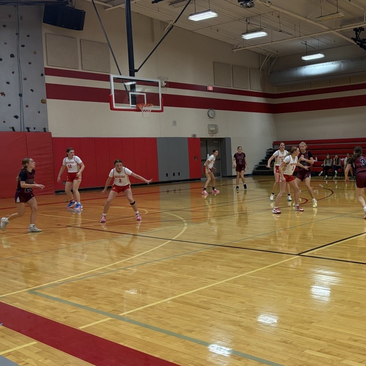 girls playing against maroon jersey team.