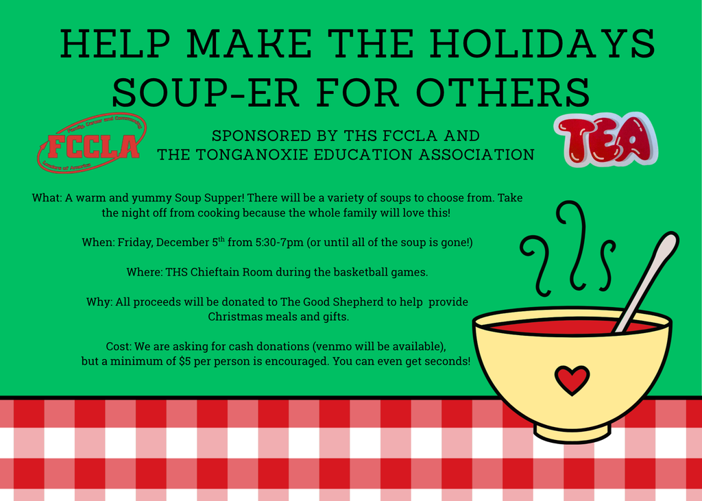 green background, black text, yellow coffee cup