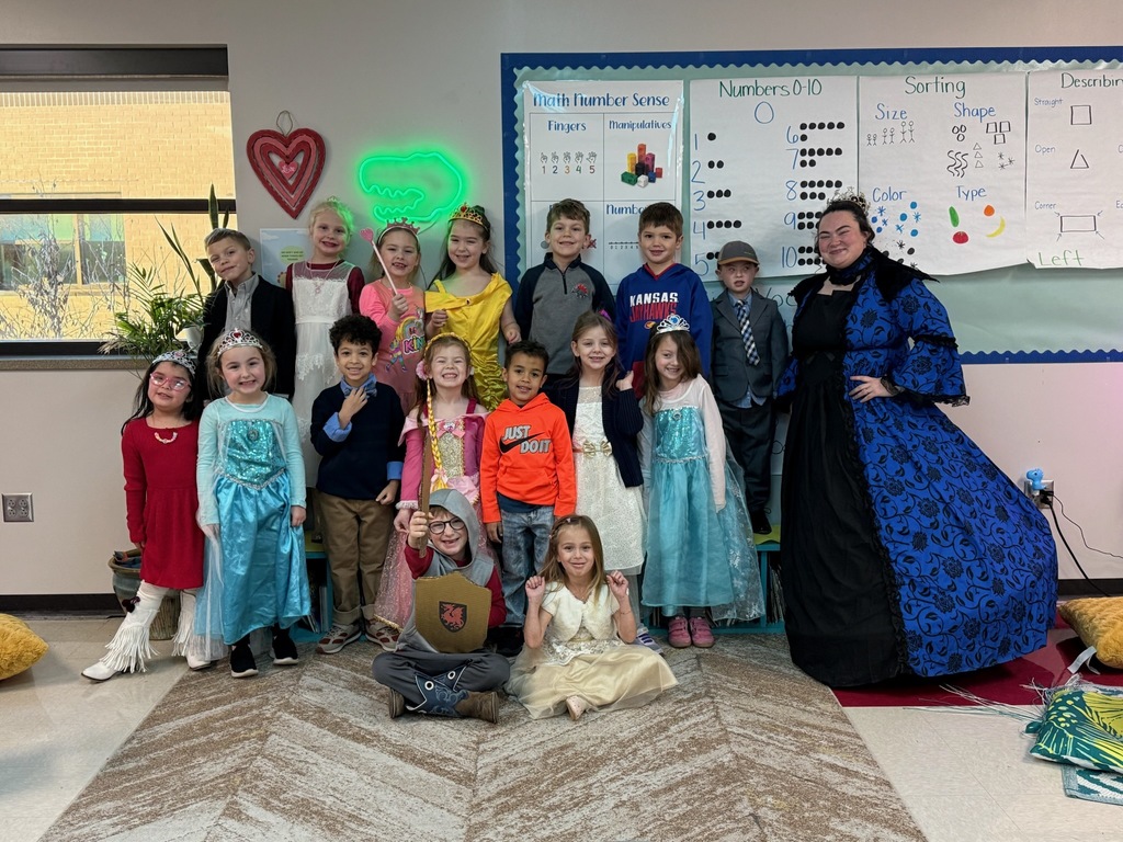 Mrs. D's royal class posing for a picture.