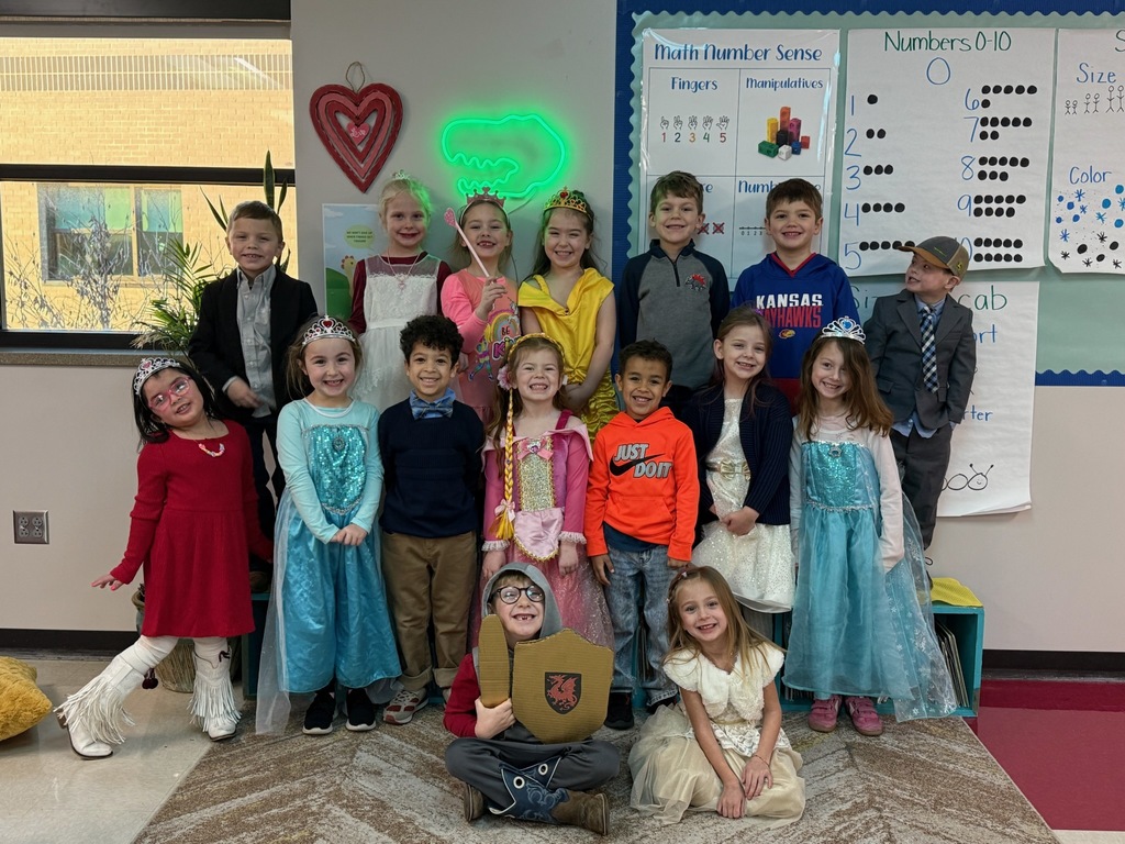 Mrs. D's royal class posing for a picture.