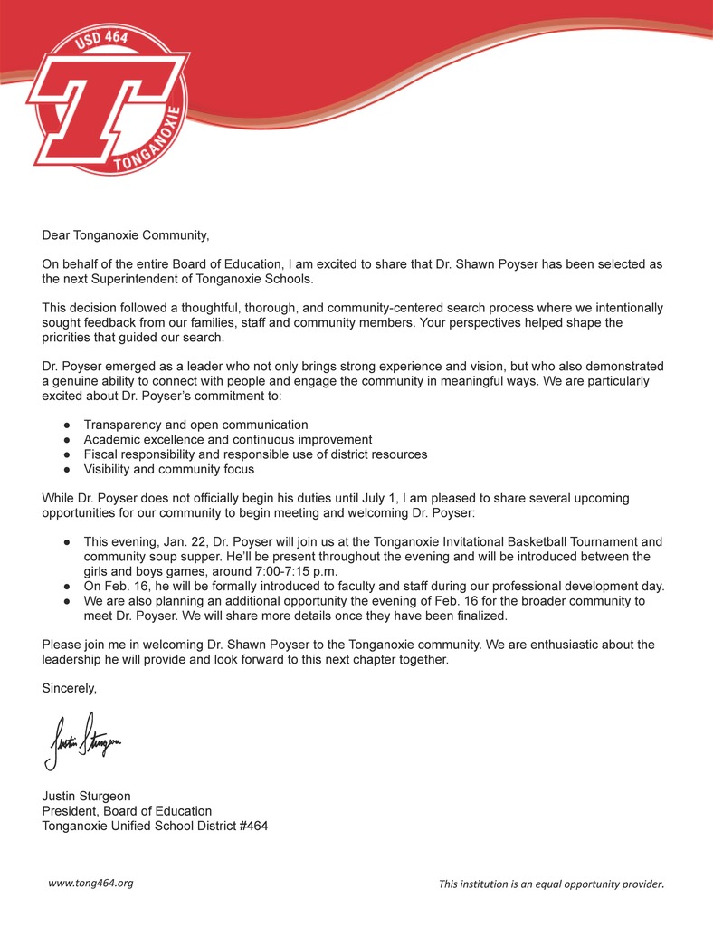 Introducing our next superintendent- Dr. Shawn Poyser