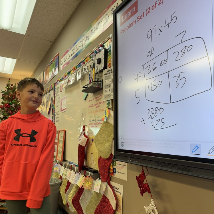 Mrs. Olsen’s students teaching each other  