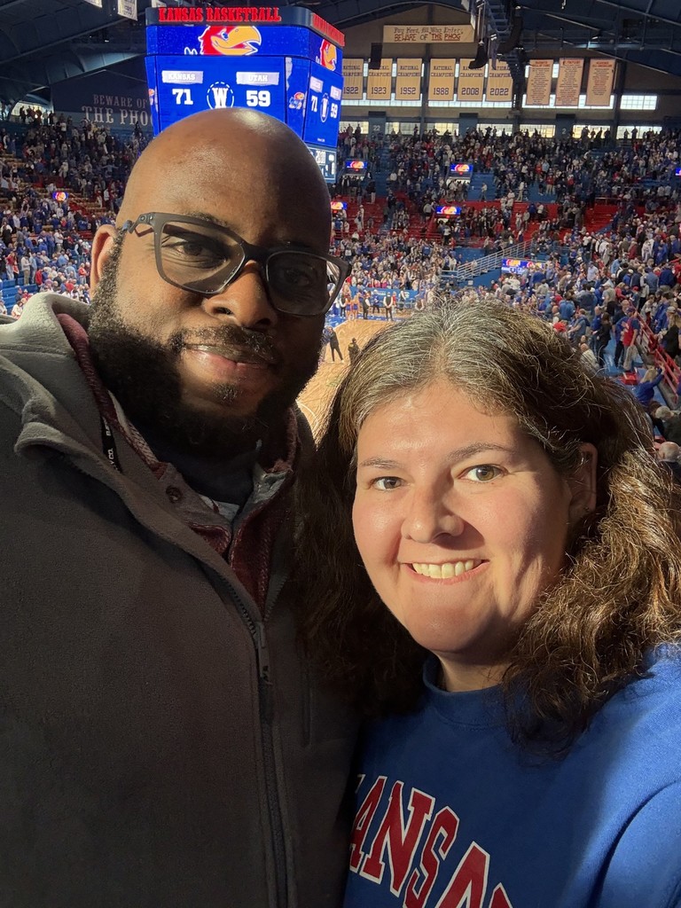 Mrs. Jeffery at KU game