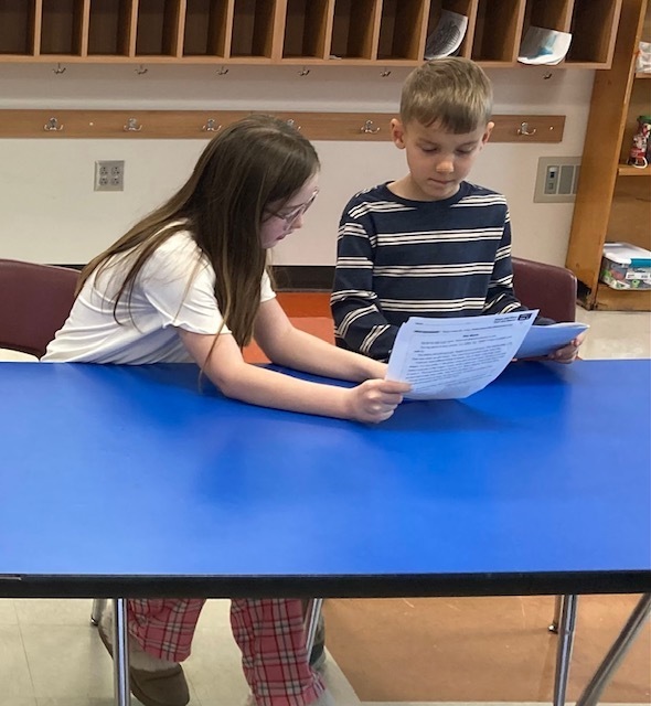 2nd grade students practice oral reading fluency during BSP  time.