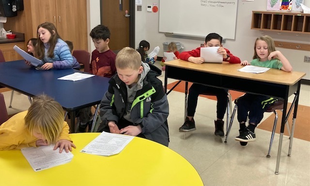 2nd grade students practice oral reading fluency during BSP  time.