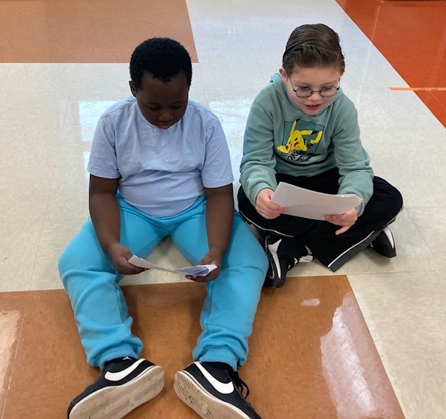 2nd grade students practice oral reading fluency during BSP  time.