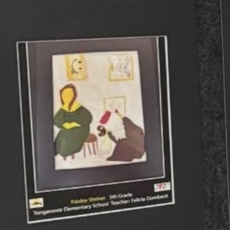 close-up of Paisley’s art