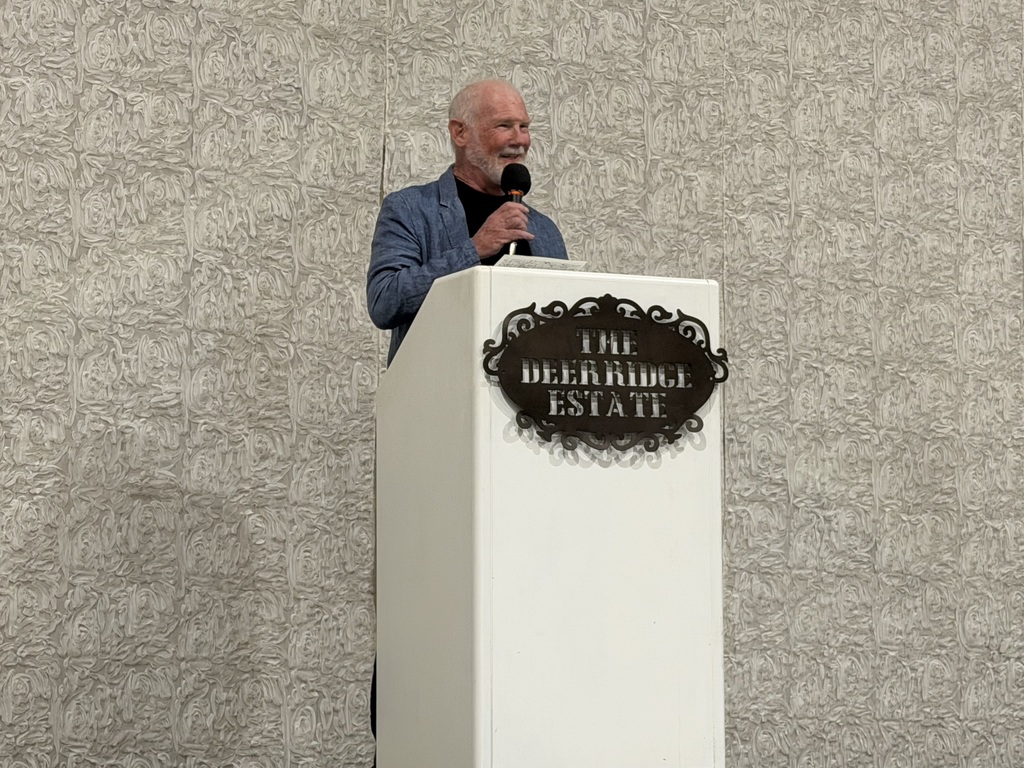 John Tollefson delivers a dynamic speech to our students and families. 