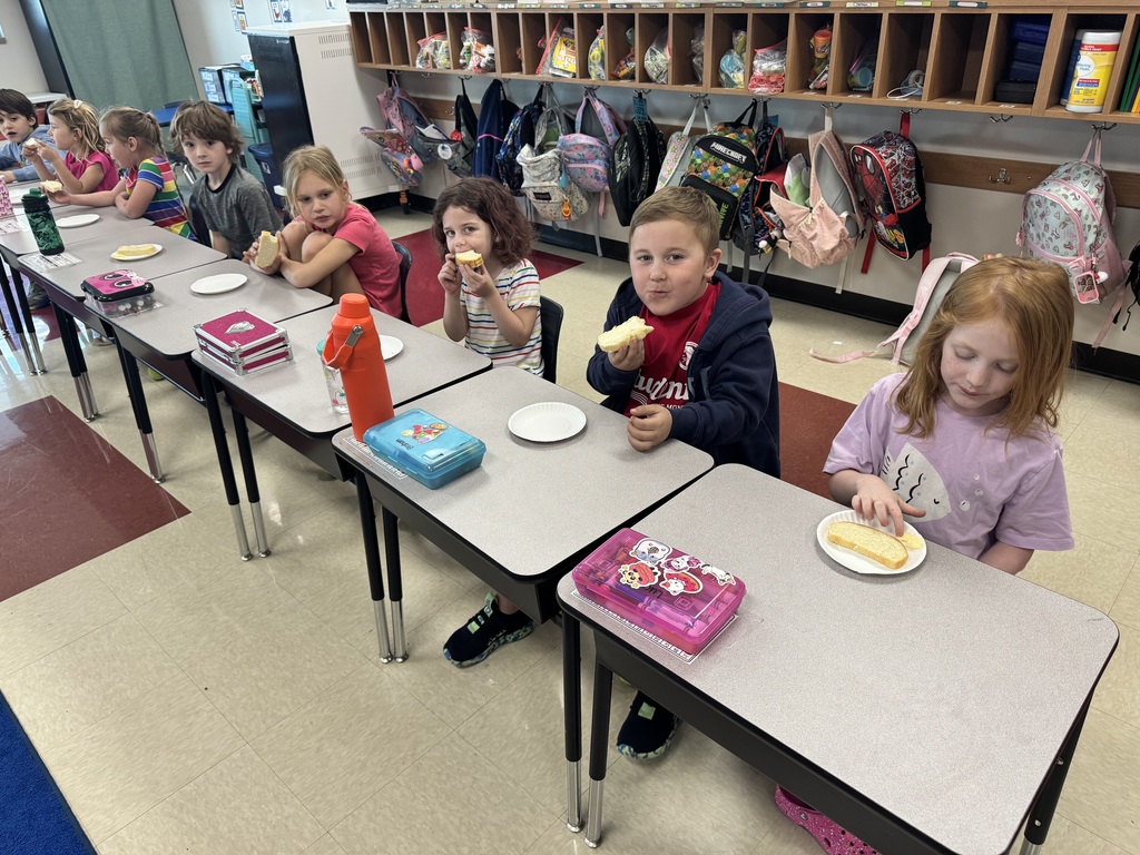 Students making butter