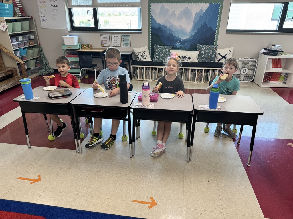 Students making butter