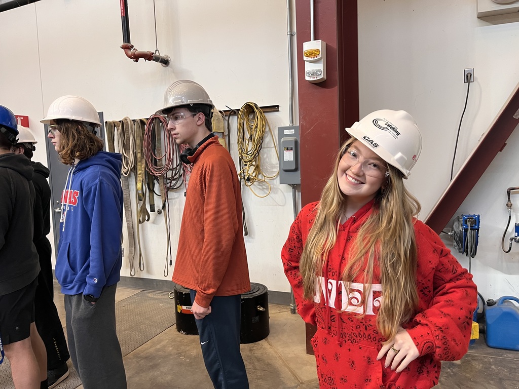 Engineering students at the structural testing facility.