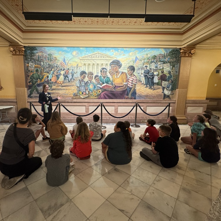 Mrs. Olsen’s 4th grade class visited the capitol today. 