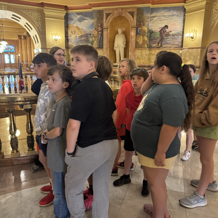 Mrs. Olsen’s 4th grade class visited the capitol today. 