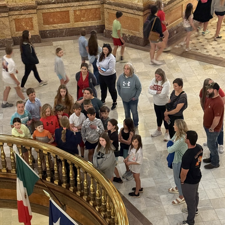 Mrs. Olsen’s 4th grade class visited the capitol today. 
