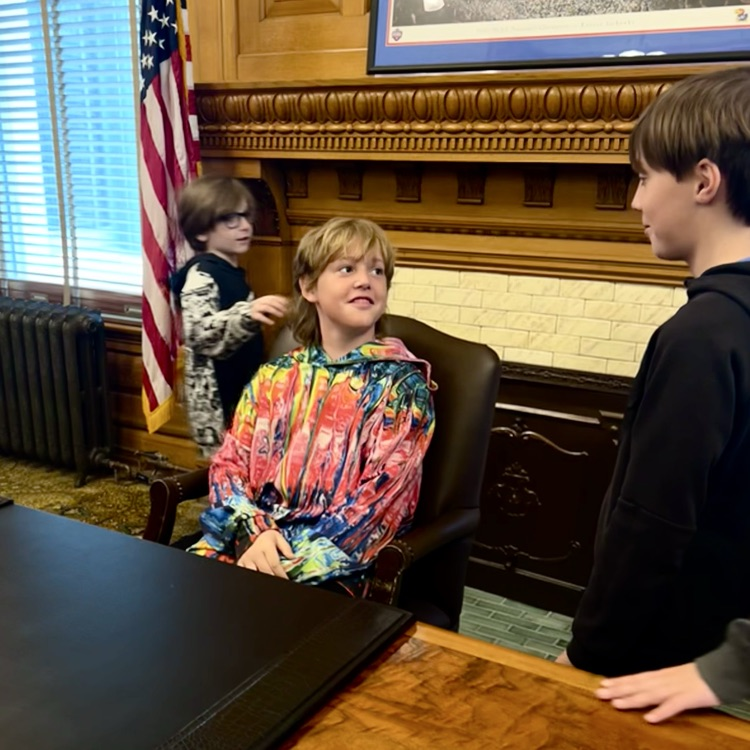 Mrs. Olsen’s & Dennis’s 4th grade class visited the capitol today. 