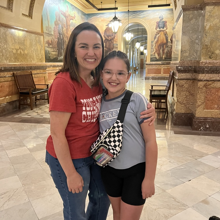 Mrs. Olsen’s & Dennis’s 4th grade class visited the capitol today. 