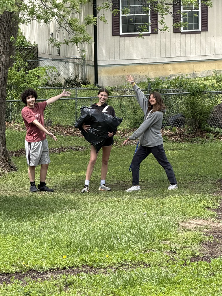 Picking up trash.