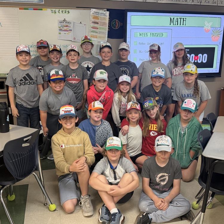 Decorated hats for field day