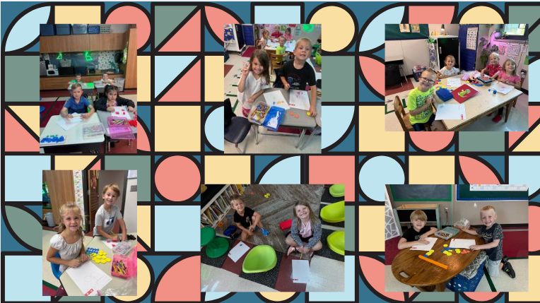 Students in Mrs. DeKeyser's kindergarten class are working with different manipulatives to practice sorting and counting objects. They have done a great job growing their brains and working together!
