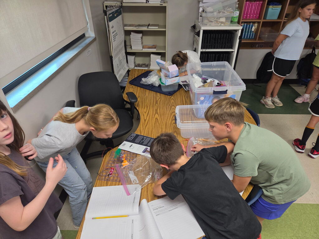 Students working on Energy Stations during Science! 