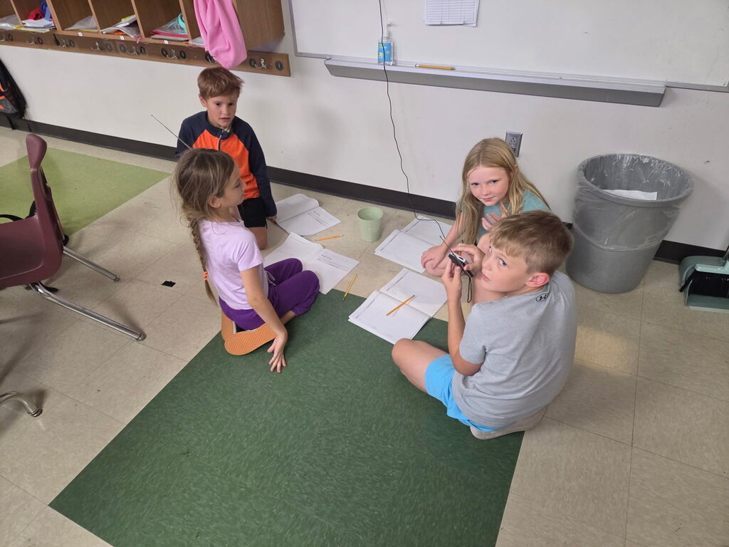 Students working on Energy Stations during Science! 