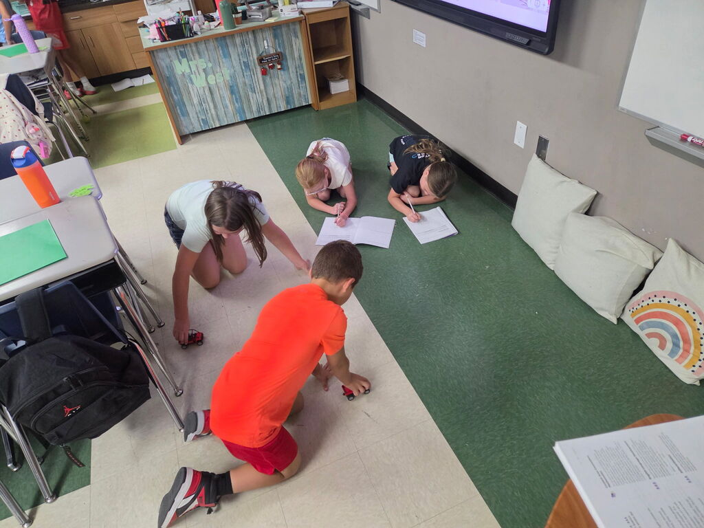 Students working on Energy Stations during Science! 
