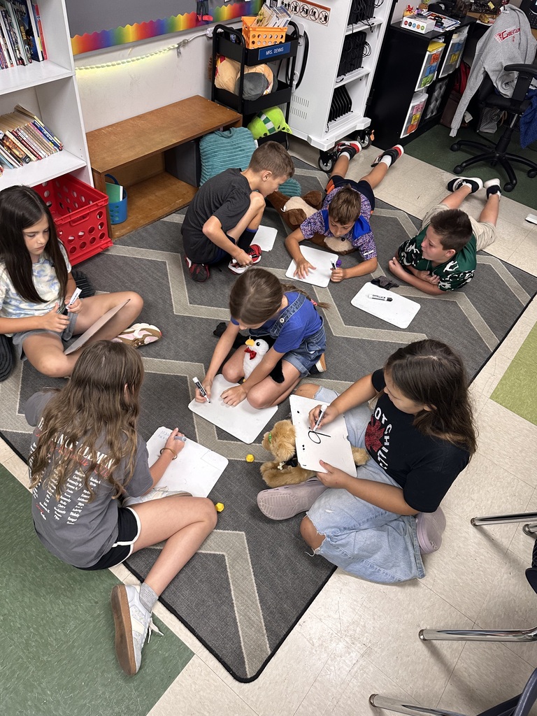 Students are practicing their multiplication math facts with a hands on dice activity.