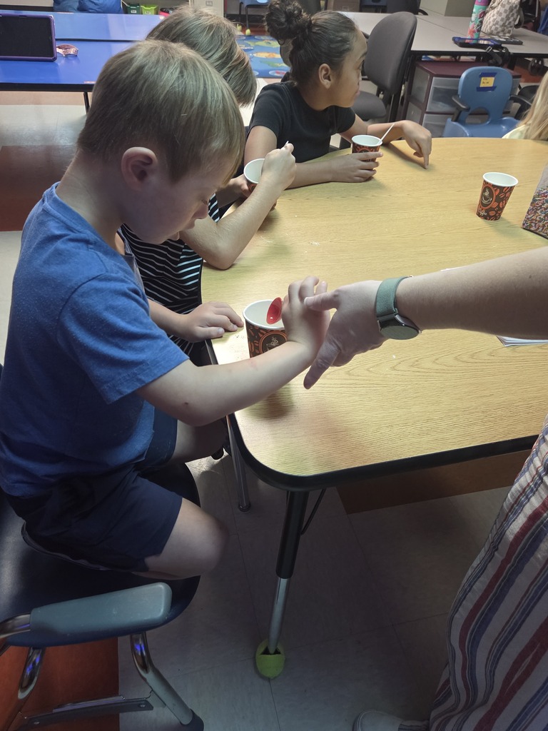 We are measuring out our ingredients.